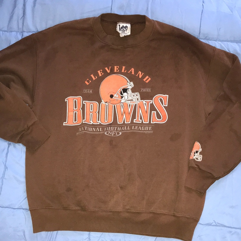 Lee Men's Brown‎ Cleveland Browns Sweatshirt